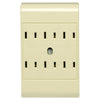 Leviton C21-49687-00I Ivory Six Outlet Plug-In Outlet Adapter (Pack of 5)