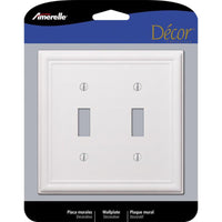 Amerelle White 1 gang Steel Toggle Wall Plate 1 pk - Open Box
