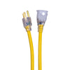 Monster Just Power It Up Outdoor 25 ft. L Yellow 12/3 SJTW Extension Cord