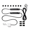 Charg 10 ft. L 7 outlets Power Strip with USB Ports White 1000 J