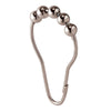iDesign Silver Steel Shower Curtain Rings (Pack of 6)