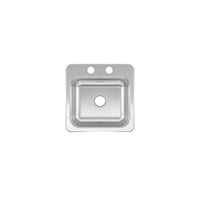 Kindred Creemore Stainless Steel Top Mount 15 in. W X 15 in. L Single Bowl Bar Sink