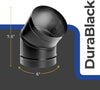 DuraVent DuraBlack 6 in. D X 6 in. D 45 deg Galvanized Steel Stove Pipe Elbow