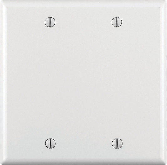 Leviton White 2 gang Plastic Blank Wall Plate Cover 1 pk (Pack of 25)