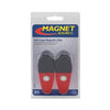 Master Magnetics 3.5 in. Neodymium/Plastic Magnetic Clips 35 MGOe Red 2 pc.