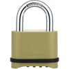 Kwikset 2 In. Zinc Combination Padlock with Resettable 4-Digit Lock and Hardened Steel Shackle Gold