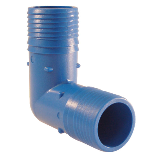Apollo Blue Twister 1-1/4 in. Insert in to X 1-1/4 in. D Insert Acetal Elbow 1 pk