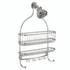 InterDesign York Lyra Jumbo 4 in. H x 15 in. W x 21 in. L Satin Nickel Silver Shower Caddy - Open Box