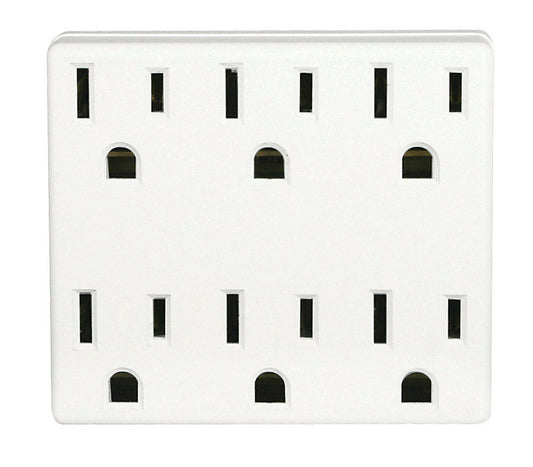 Leviton Polarized 6 outlets Outlet Adapter 1 pk