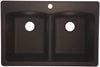 Franke Composite Granite Dual Mount 33 in. W X 22 in. L Two Bowls Kitchen Sink