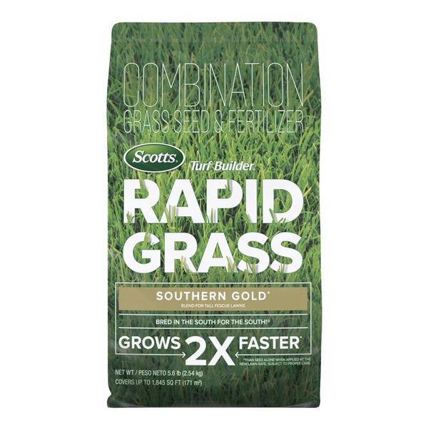 Semillas de césped y fertilizante Scotts Turf Builder Tall Fescue para sol o sombra, 5.6 lb