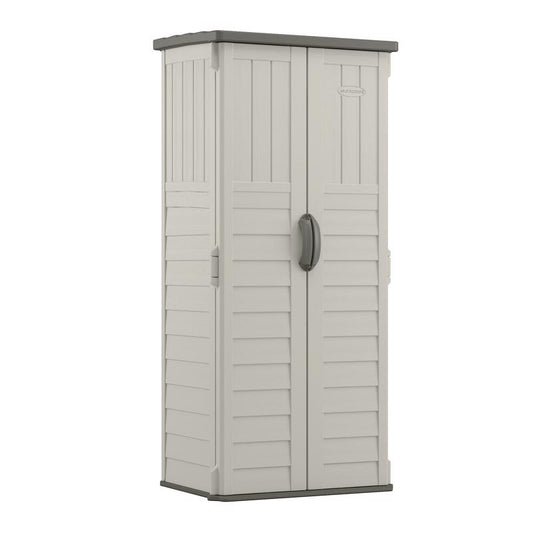 Suncast Gray Plastic Vertical Storage Shed 2 W x 2 D ft. with Floor Kit