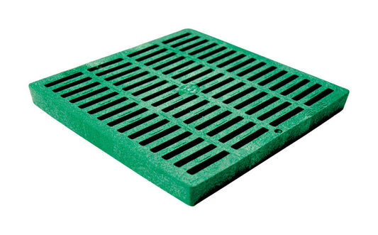 NDS 12 in. Green Square Polyethylene Drain Grate