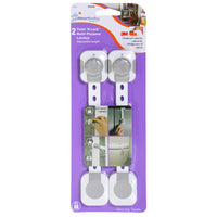 Dreambaby Twist 'N Lock Gray/White Plastic Adhesive Multi-Use Latch 2 pk