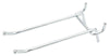 National Hardware Zinc Plated Silver Steel 4 in. Double Hook 2 pc
