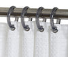 Zenith Zenna Home Black Plastic Shower Curtain Rings 12 pk