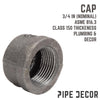 BK Products 3/4 in. MPT Black Malleable Iron Cap (Pack of 5)