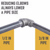 Bk Products 1/2 In. Fpt  X 3/8 In. Dia. Fpt Black Malleable Iron Reducing Elbow