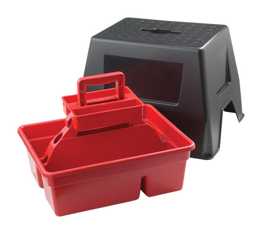 Little Giant 14 in. H X 16.13 in. W X 20 in. D 300 lb. capacity 1 step Plastic Stool and Tote Box