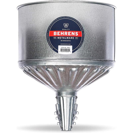Behrens Silver 11-7/8 in. H Steel 256 oz Funnel