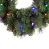 Celebrations Platinum 26 in. D LED Prelit Multicolored Mixed Pine Wreath