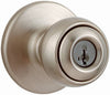 Kwikset  Polo  Satin Nickel  Entry Knobs  ANSI/BHMA Grade 3  1-3/4 in.