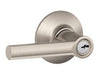Schlage Broadway Satin Nickel Keyed Entry Lever 1-3/4 in.