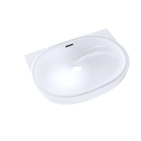TOTO® Oval 19-11/16" x 13-3/4" Undermount Bathroom Sink with CEFIONTECT, Cotton White - LT546G#01