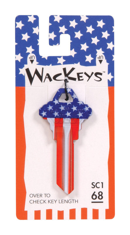 Hillman Wackey Flag House/Office Universal Key Blank Single (Pack of 6).