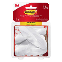 3M Command Large Plastic Hook 4 pk