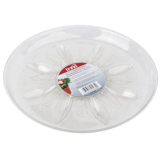 Bond CVS012HD 12" Heavy Duty Clear Plastic Saucers (Pack of 12)