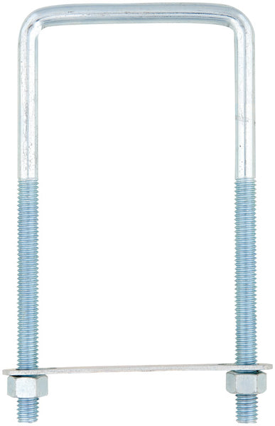 Perno en U de curva cuadrada de acero galvanizado grueso de 3/8 pulg. x 3-5/8 pulg. de ancho x 7 pulg. de largo de Hampton (paquete de 5)
