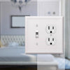 Amerelle Chelsea White 2 gang Stamped Steel Duplex/Toggle Wall Plate 1 pk