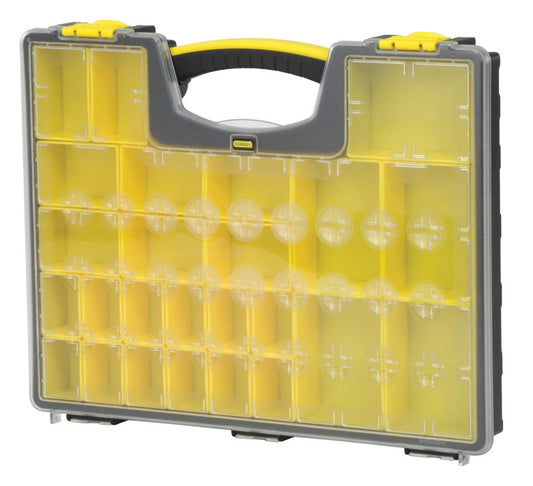 Stanley 13.3 in. W X 2.15 in. H Storage Organizer Polypropylene 25 compartments Clear/Black/Yellow