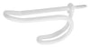 Hat & Coat Hook, Screw-In, White Vinyl-Coated Wire. (Pack of 6)
