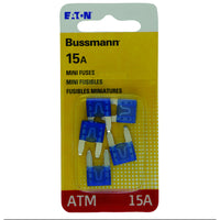 Bussmann 15 amps ATM Blade Fuse (Pack of 5)
