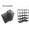 Gracious Living Knect-A-Shelf Black Plastic 1000 lbs. Capacity Shelving Unit 72 H x 36 W x 24 D in.