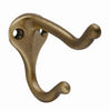 Schlage 1-3/4 in. L Antique Brass Brass Medium Coat and Hat Hook 1 pk