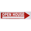 Hillman English White Open House Sign 6 in. H X 24 in. W (Pack of 6)