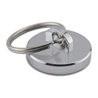 Magnet Source 1-1/8 in. L X 0.25 in. W Silver Round Magnet with Ring 35 lb. pull 1 pc