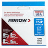 Arrow Fastener 5/16 in. L x 3/8 in. W Stainless Steel Flat Crown Heavy Duty Staples 18 Ga. 10 (Pack of 5)