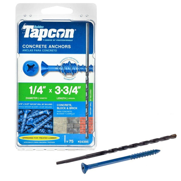 TORNILLO CN 1/4X3-3/4" 75PK