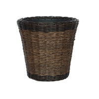 Infinity 13 in. H X 14 in. D Plastic Woven Wicker Planter Brown