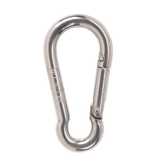 Campbell Chain 0.37 in. Dia. x 2-3/8 in. L Polished Stainless Steel Spring Snap 160 lb. (Pack of 10)