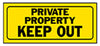Hillman English Yellow Private Property Sign 6 in. H X 15 in. W (Pack of 6)