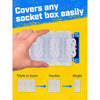 Socket Blocker 1.88 in. W X 4 in. L Clear High Strength Mask and Peel 30 pk