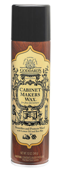 Goddard's Cabinet Makers Wax Lemon Scent Fine Furniture Cleaner and Polish 12 oz Spray (Pack of 6)