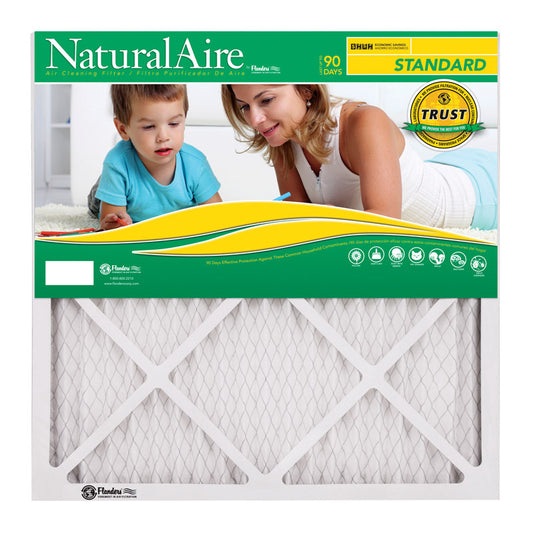 AAF Flanders NaturalAire 12 in. W x 18 in. H x 1 in. D Synthetic 8 MERV Pleated Air Filter (Pack of 12)