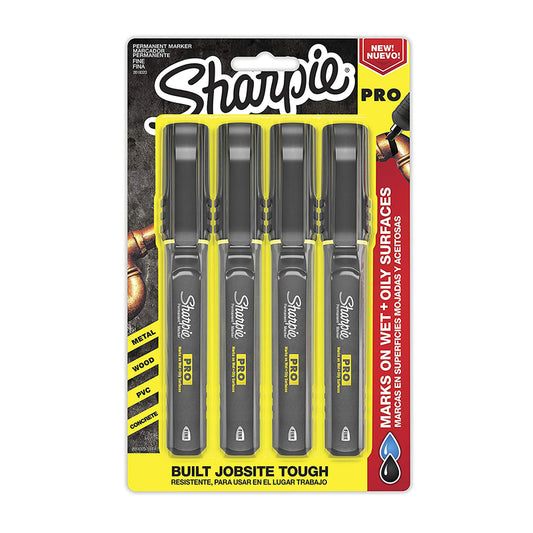 Sharpie Black Fine Tip Permanent Marker 4 pk