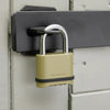 Kwikset 2 In. Zinc Combination Padlock with Resettable 4-Digit Lock and Hardened Steel Shackle Gold